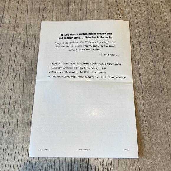 Elvis Presley “The Rock and Roll Legend” Plate - Picture 10 of 10